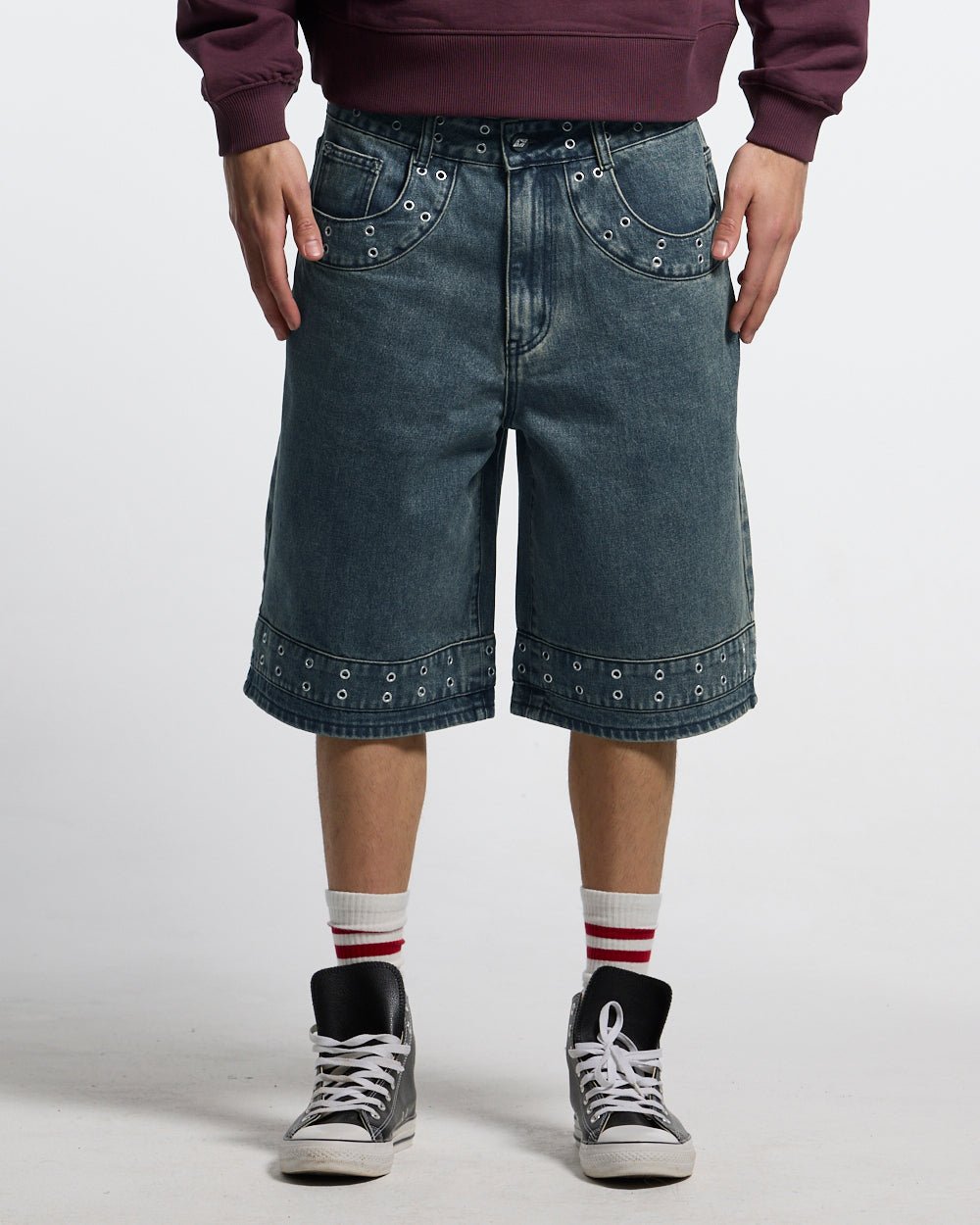 EYELET V2 SHORT DENIM - Cold Culture #man