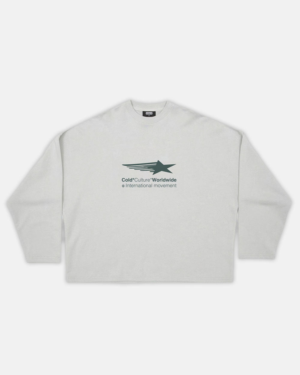 FALLING STAR CREWNECK LIGHT GREY - COLD CULTURE