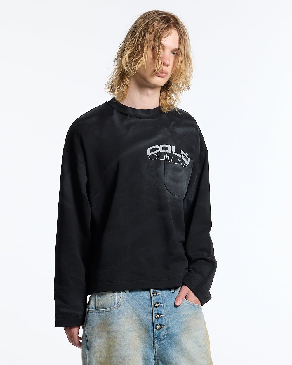 FARMER BLUES LONGSLEEVE BLACK - Cold Culture