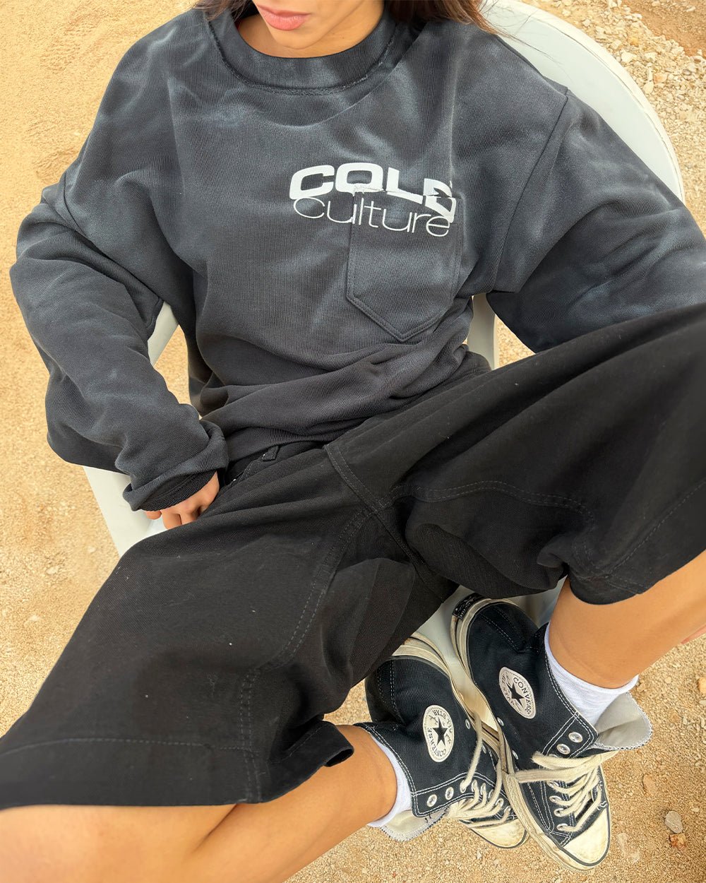 FARMER BLUES LONGSLEEVE BLACK - Cold Culture