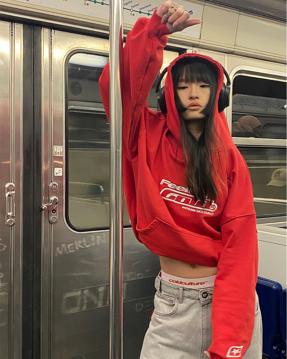 FEELING GOOD TODAY HOODIE WARM RED - COLD CULTURE