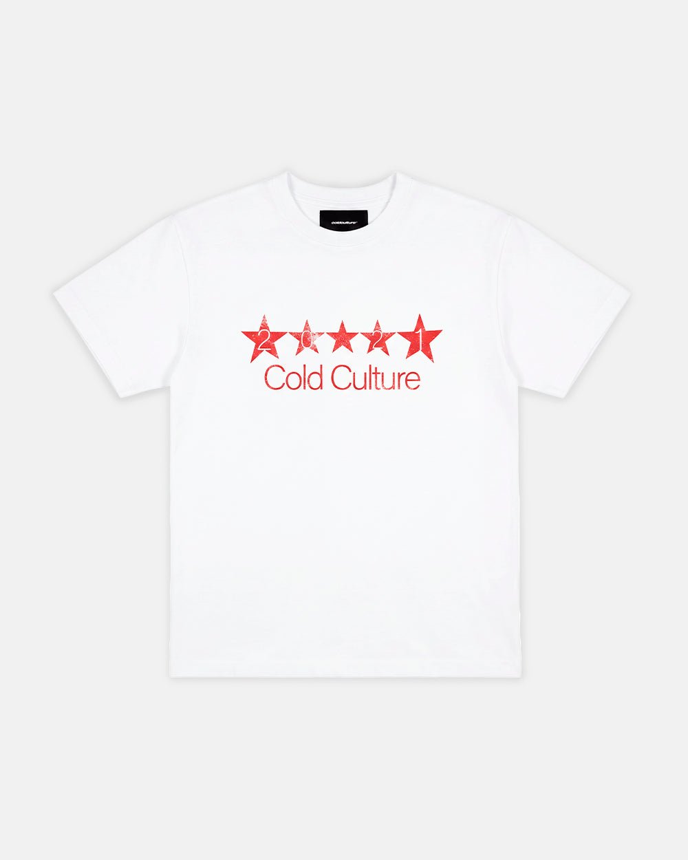 FIVE STARS TEE WHITE - Cold Culture