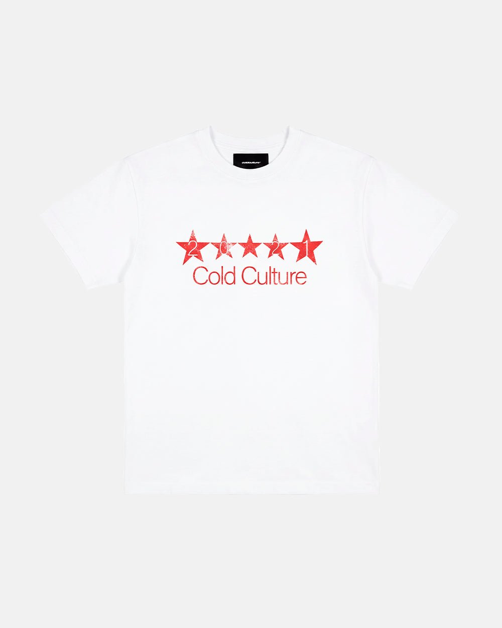 FIVE STARS TEE WHITE - Cold Culture