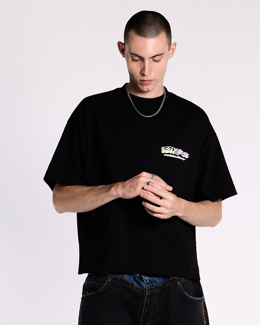 FLAG TEE BLACK - COLD CULTURE