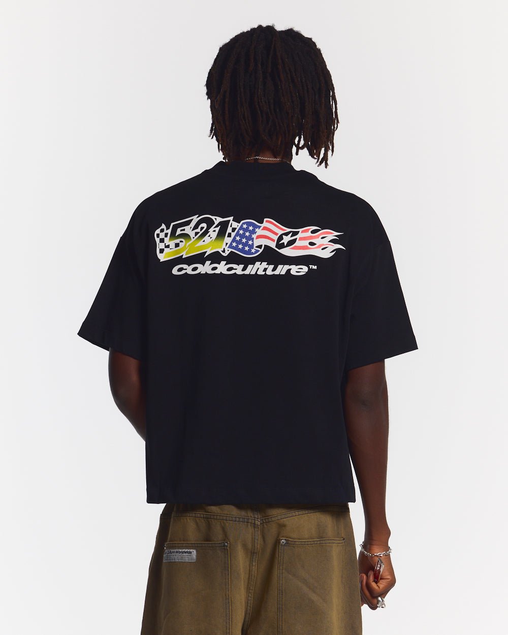 FLAG TEE BLACK - COLD CULTURE