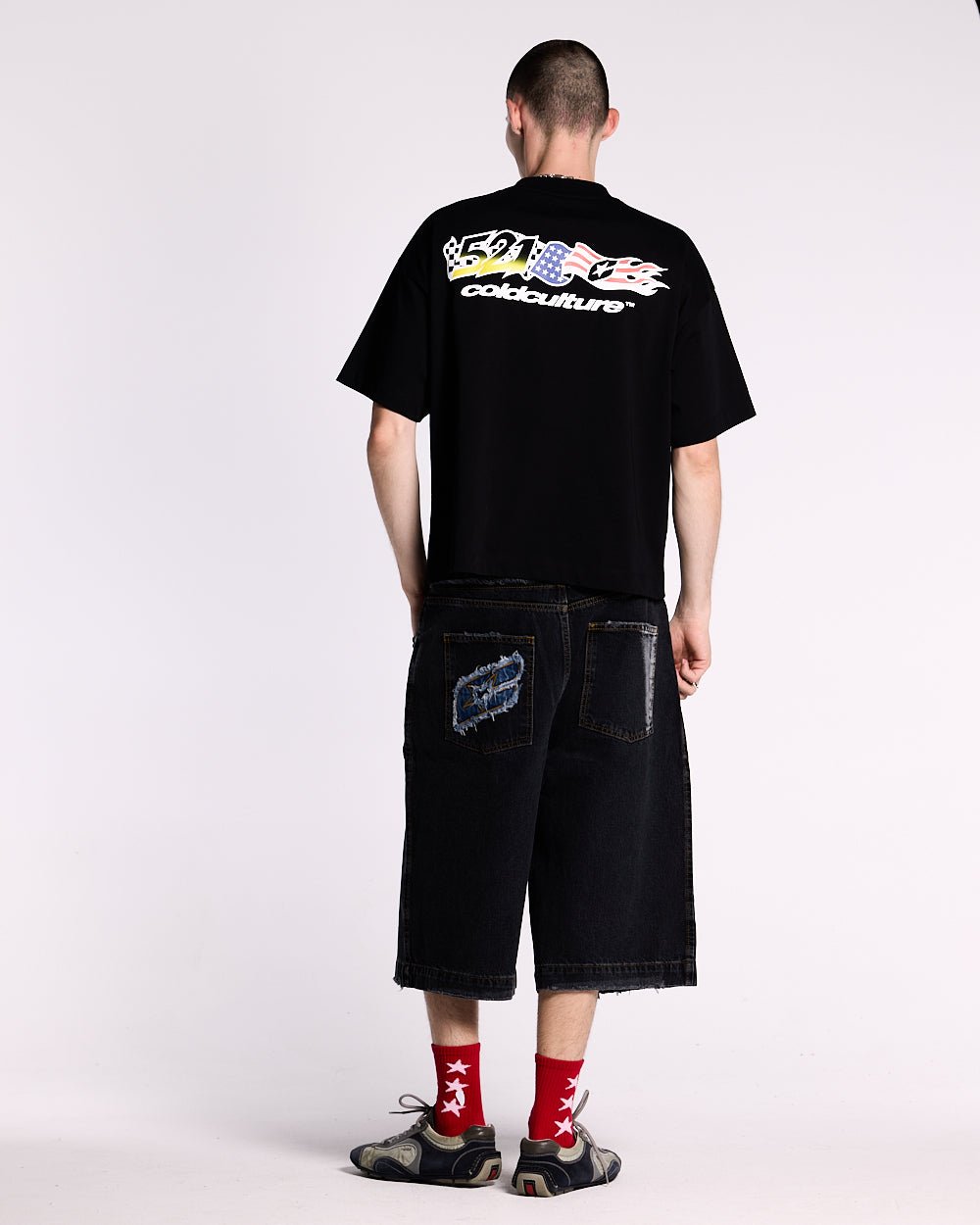 FLAG TEE BLACK - COLD CULTURE