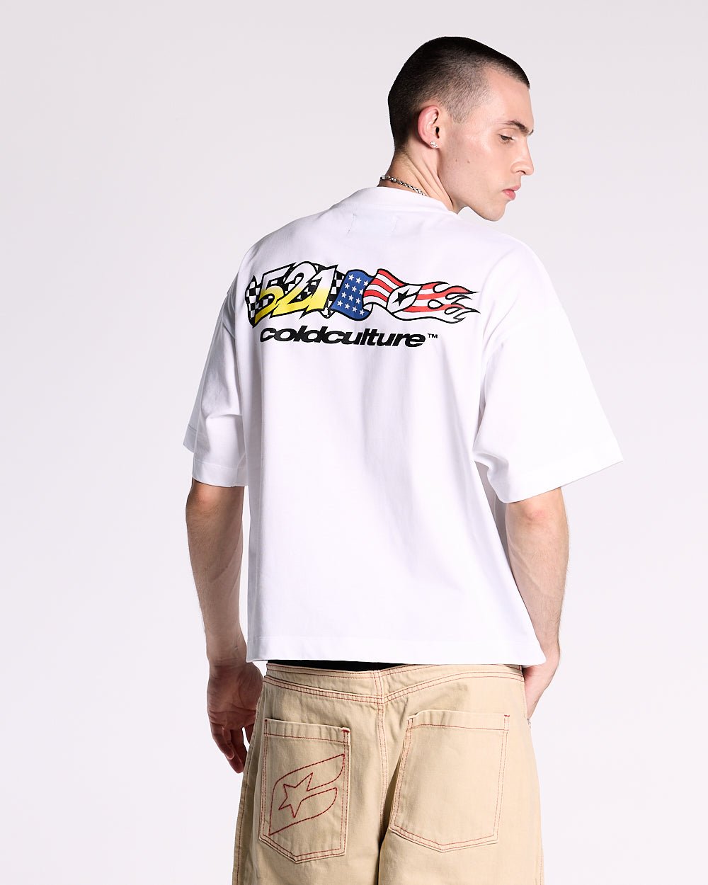 FLAG TEE WHITE - COLD CULTURE