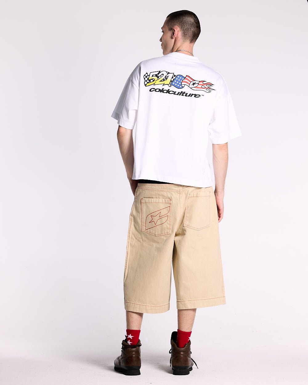 FLAG TEE WHITE - COLD CULTURE