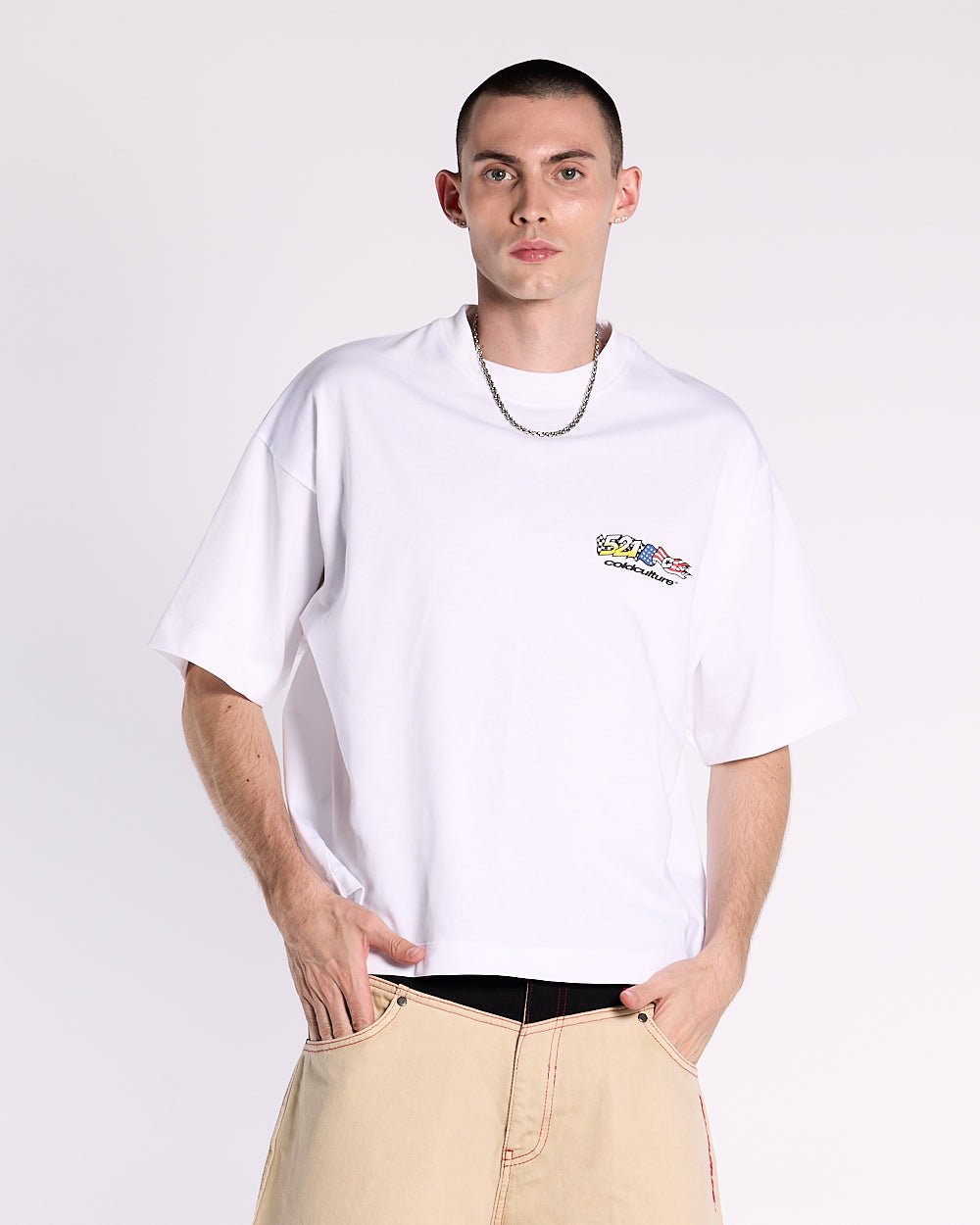 FLAG TEE WHITE - COLD CULTURE