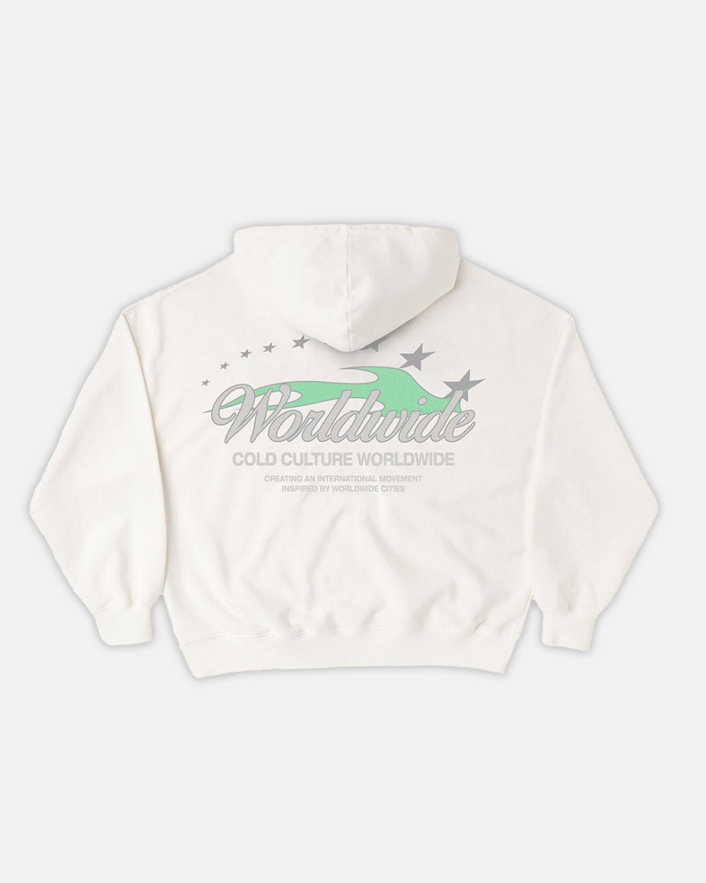 FLAME STARS HOODIE WHITE - COLD CULTURE