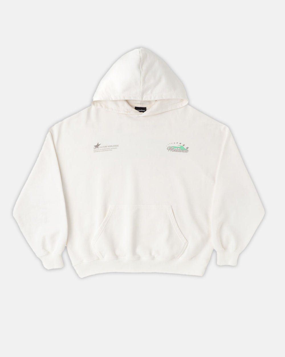 FLAME STARS HOODIE WHITE - COLD CULTURE