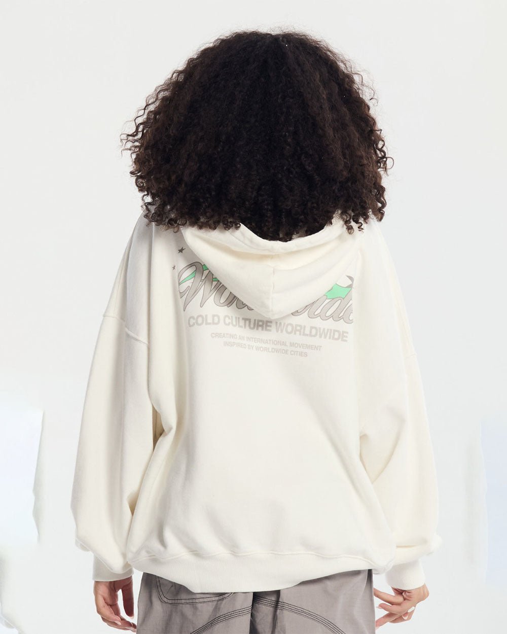 FLAME STARS HOODIE WHITE - COLD CULTURE