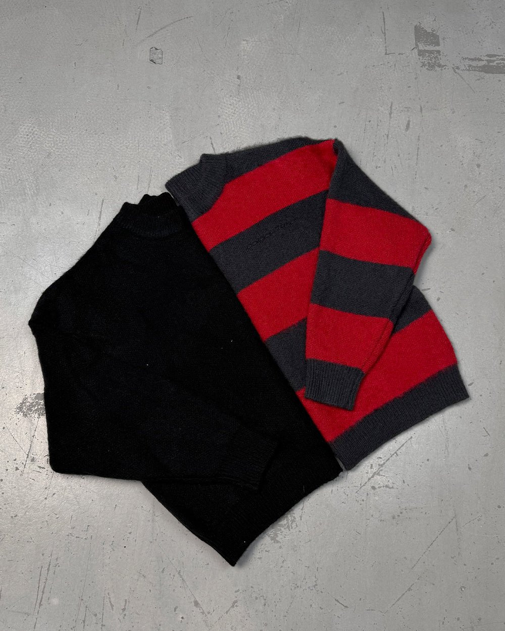 FLUFFY FUR KNIT BLACK