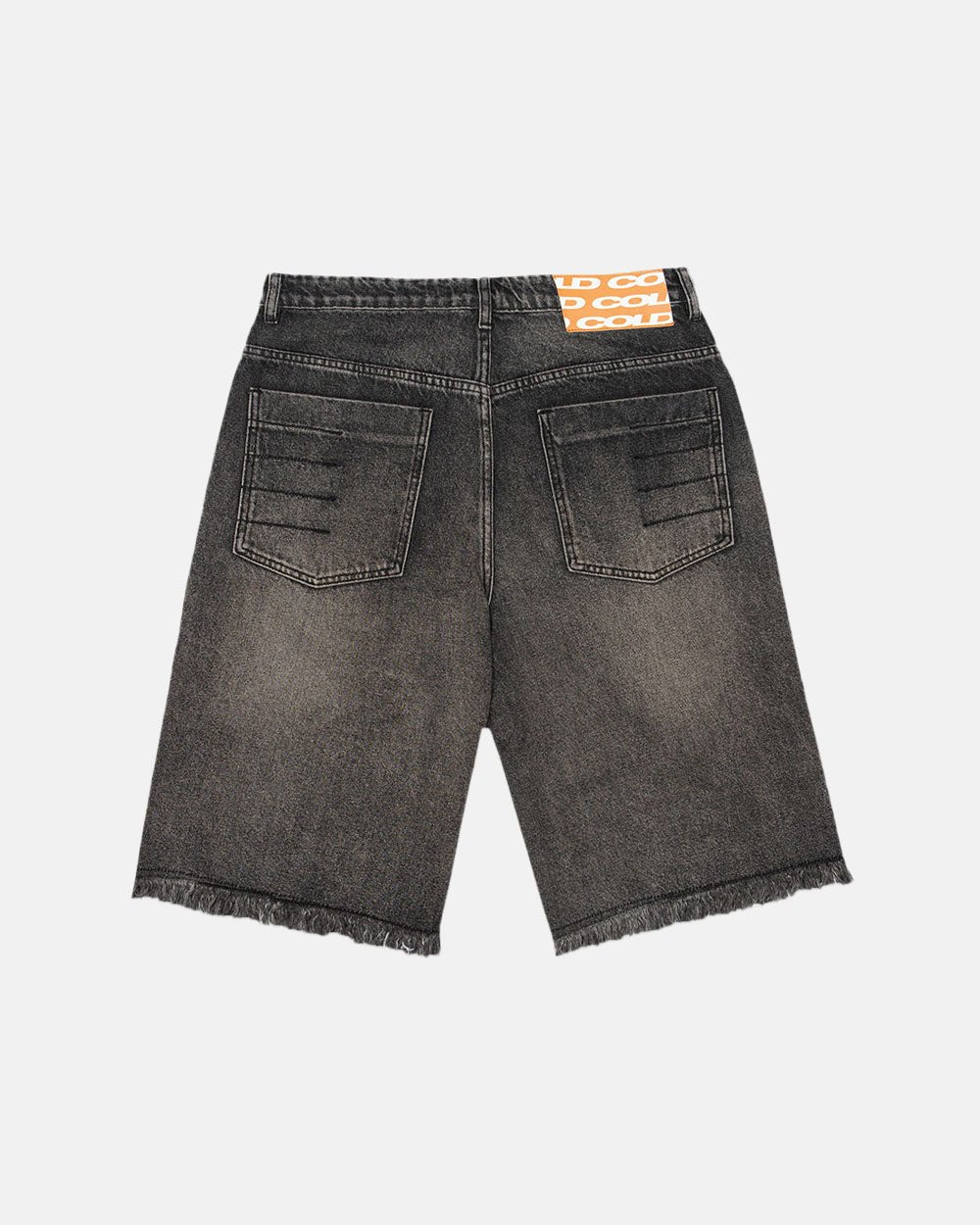 FRAYED V2 SHORTS BLACK STONE DENIM - COLD CULTURE