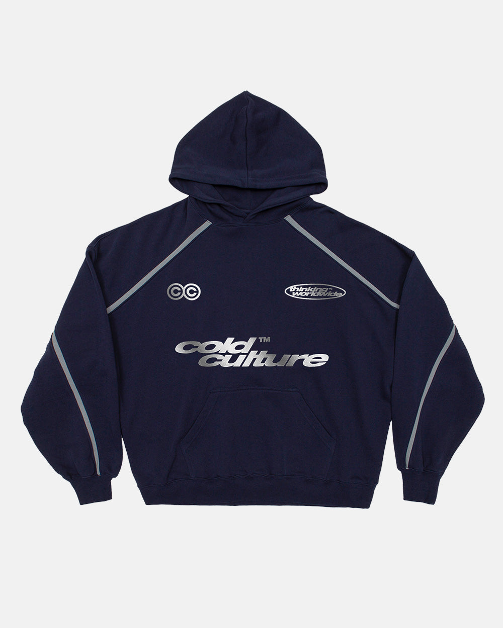 DETAILED HOODIE INDIGO BLUE