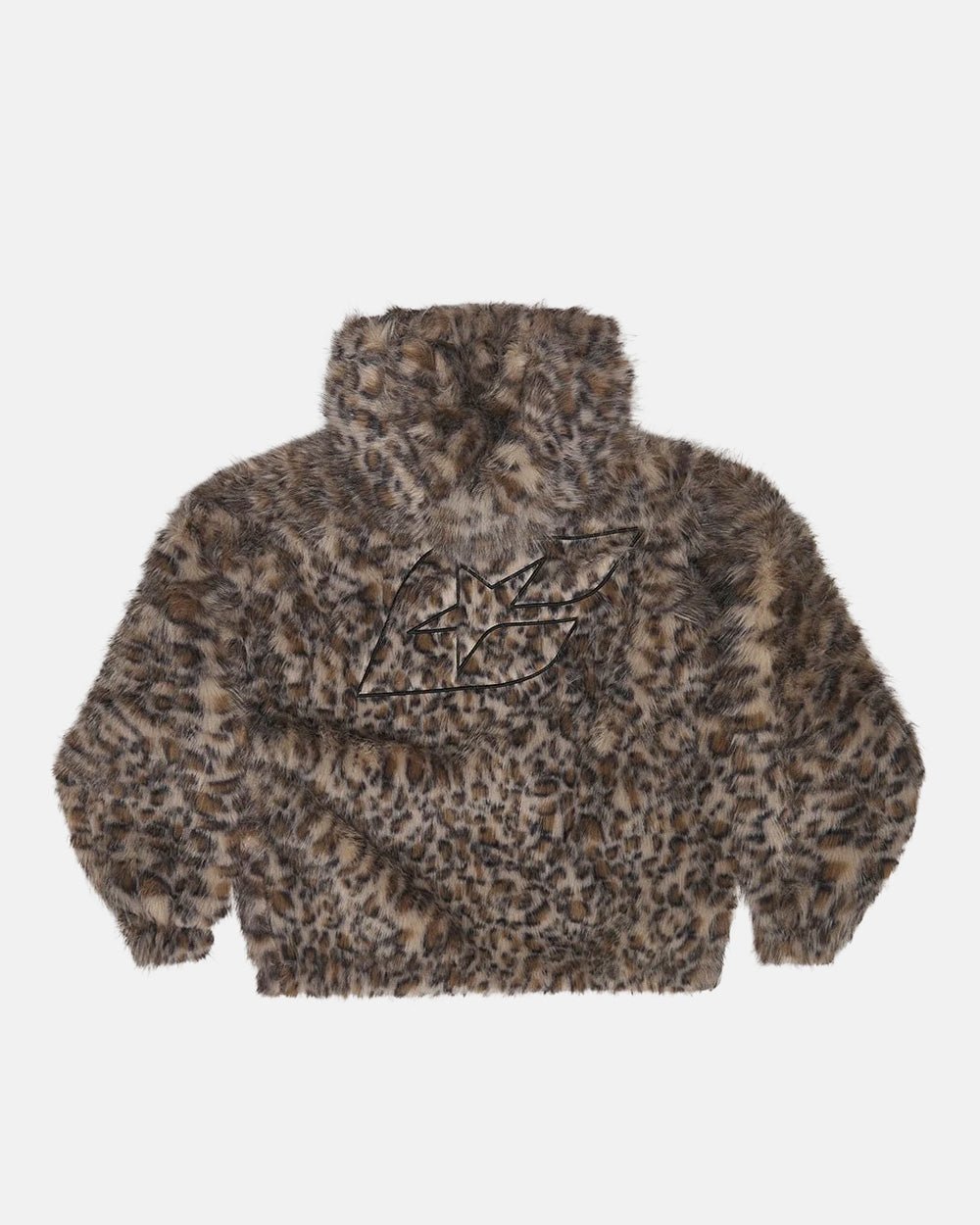 FUR HOODIE BROWN LEOPARD - Cold Culture