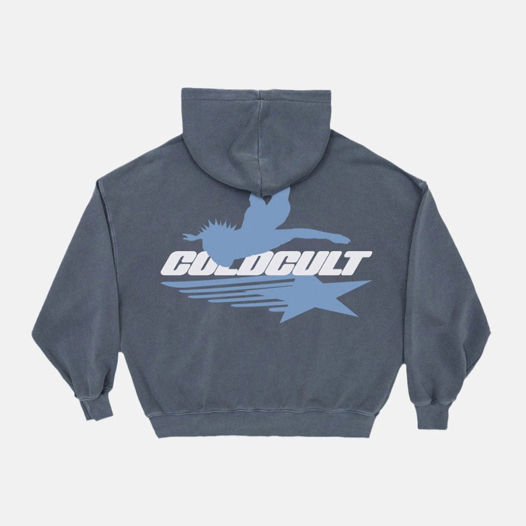GALACTIC GLIDE HOODIE DARK BLUE - Cold Culture