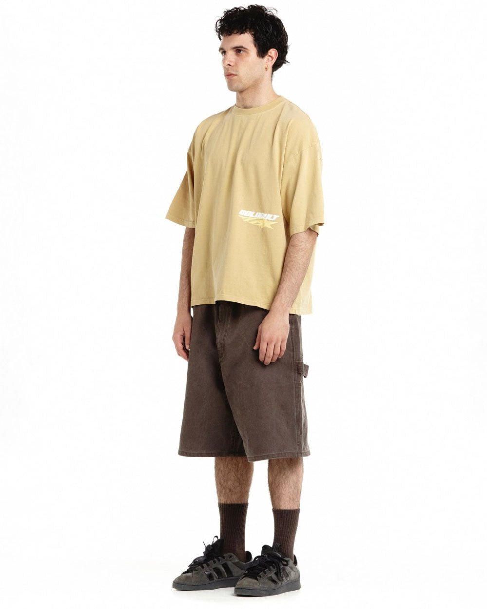 GALACTIC GLIDE TEE PALE HONEY - Cold Culture