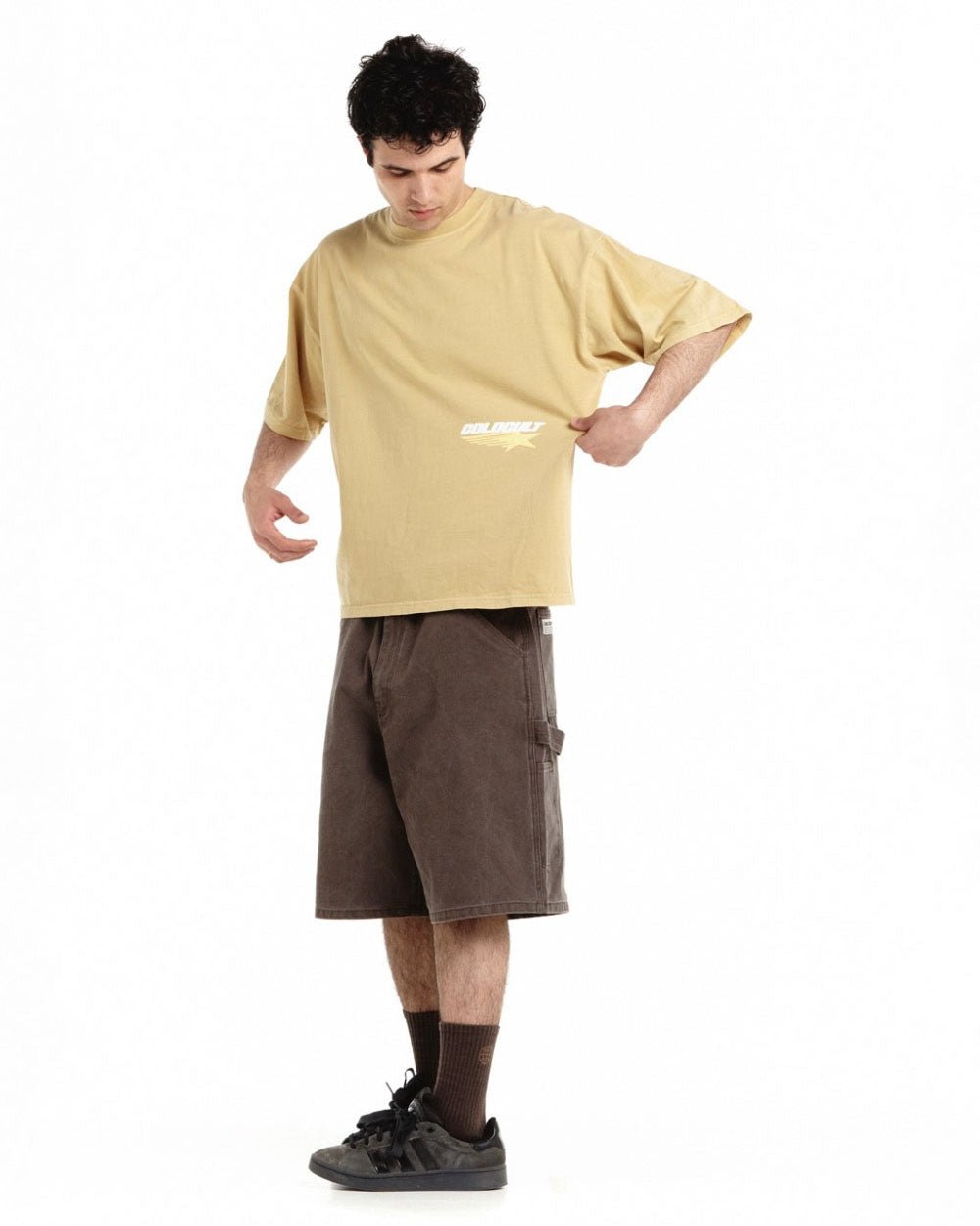 GALACTIC GLIDE TEE PALE HONEY - Cold Culture