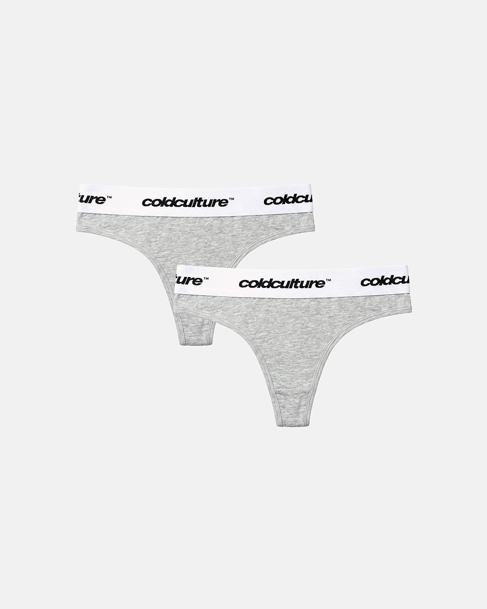 GIRLS CLUB THONG PACK HEATHER GREY - Cold Culture #packshot