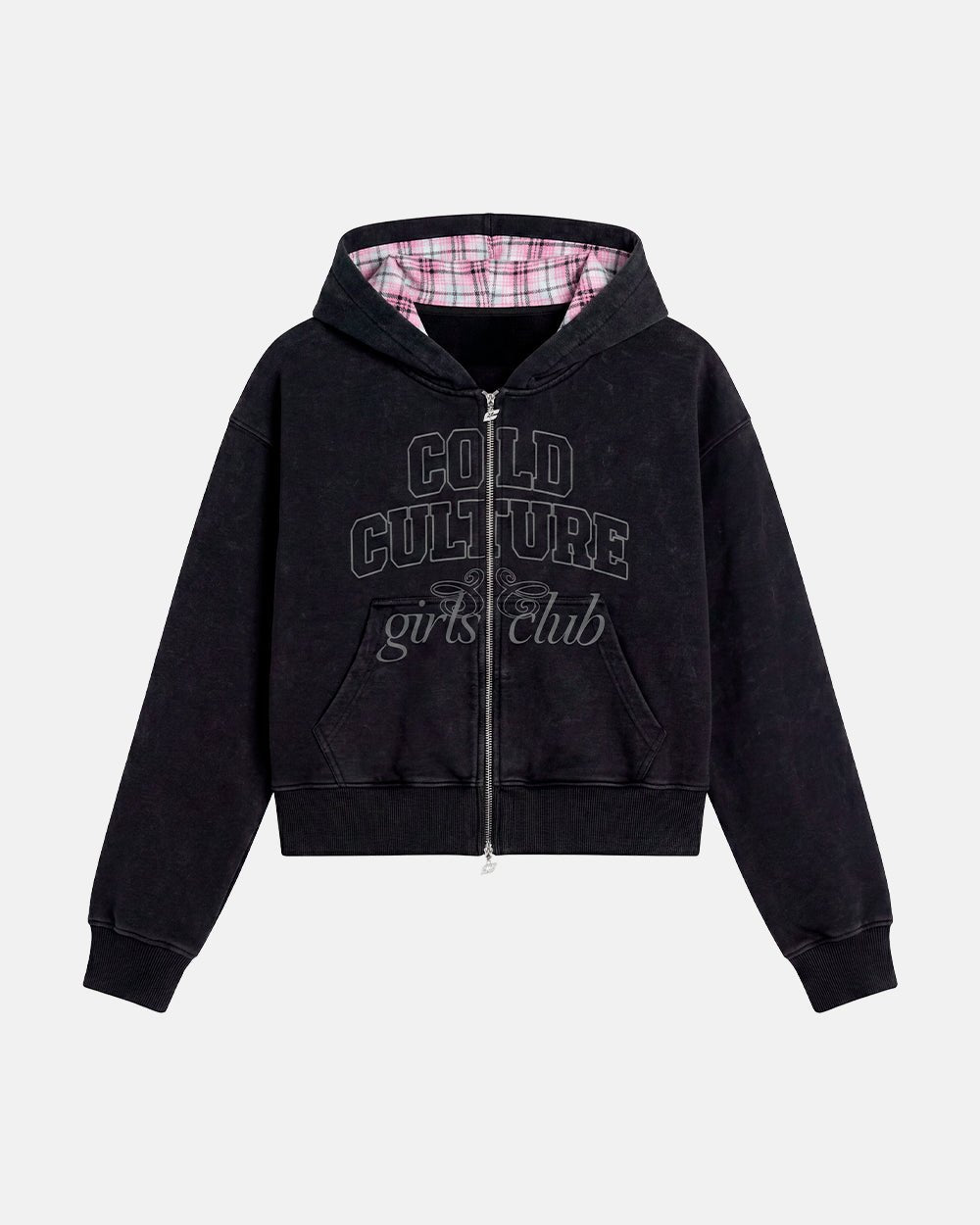 GIRLS CLUB ZIP HOODIE BLACK - Cold Culture