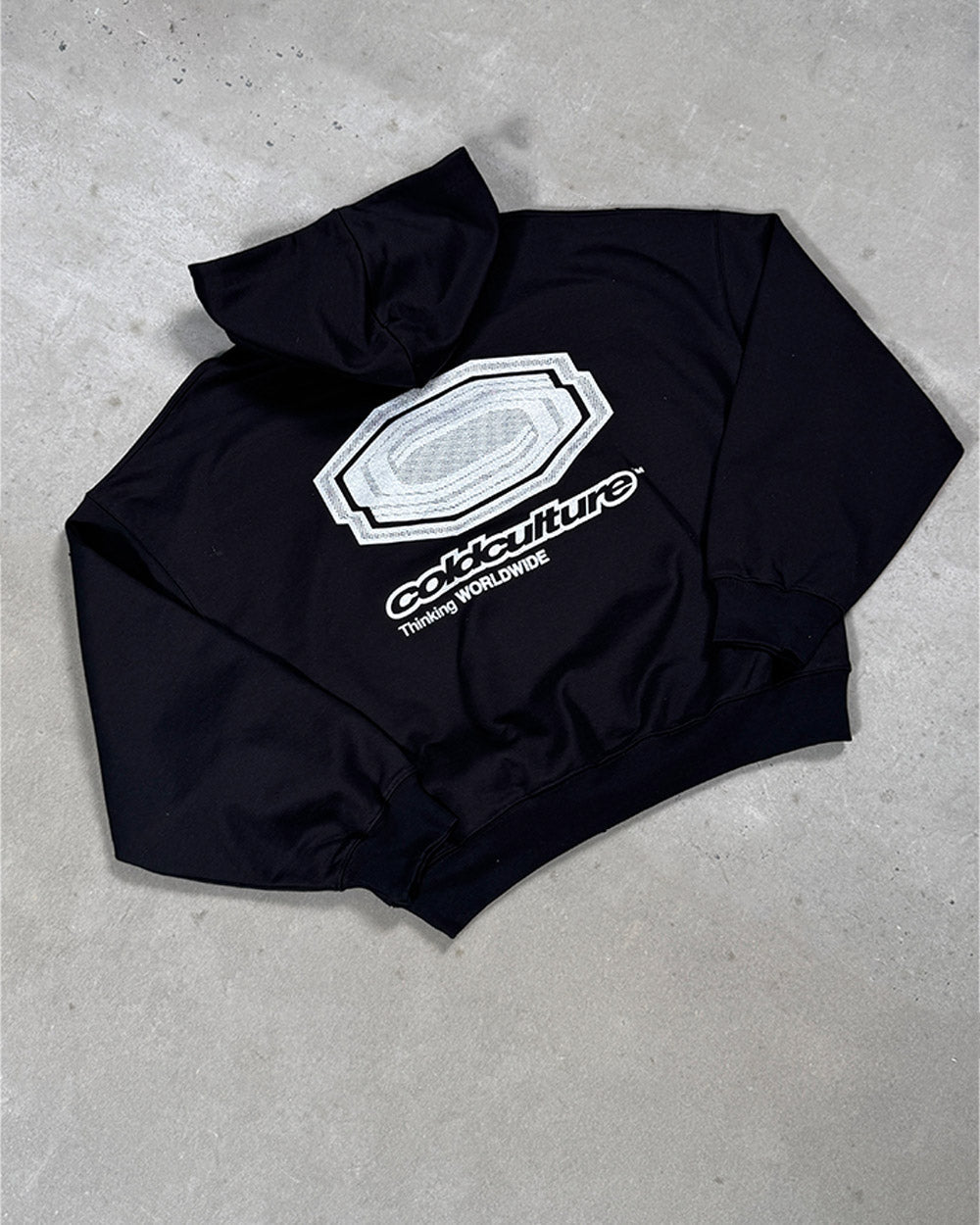 GLITTER HOODIE BLACK - Cold Culture