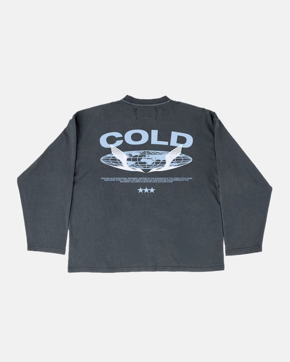 GLOBALIA LONGSLEEVE TEE DARK BLUE - COLD CULTURE