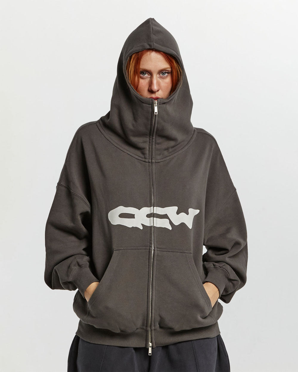 GLOBETROTTER ZIP HOODIE GREY - COLD CULTURE