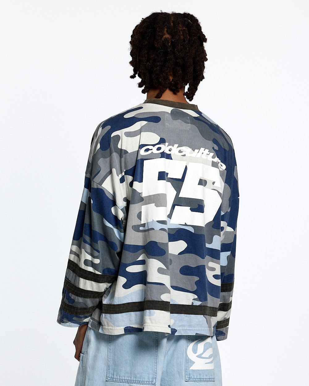 GOALKEEPER LONGSLEEVE HOCKEY TEE BLUE CAMO - COLD CULTURE