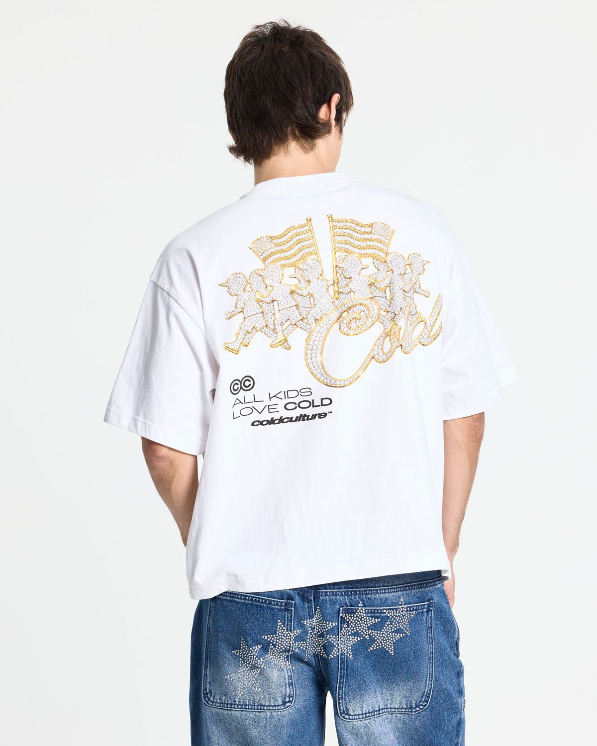 GOLD PARADE TEE WHITE - Cold Culture