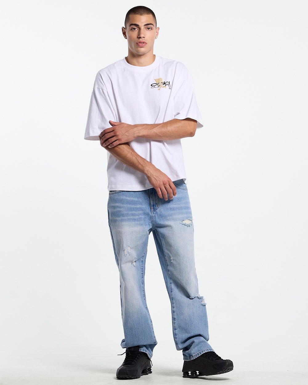 GOLD PARADE TEE WHITE - Cold Culture