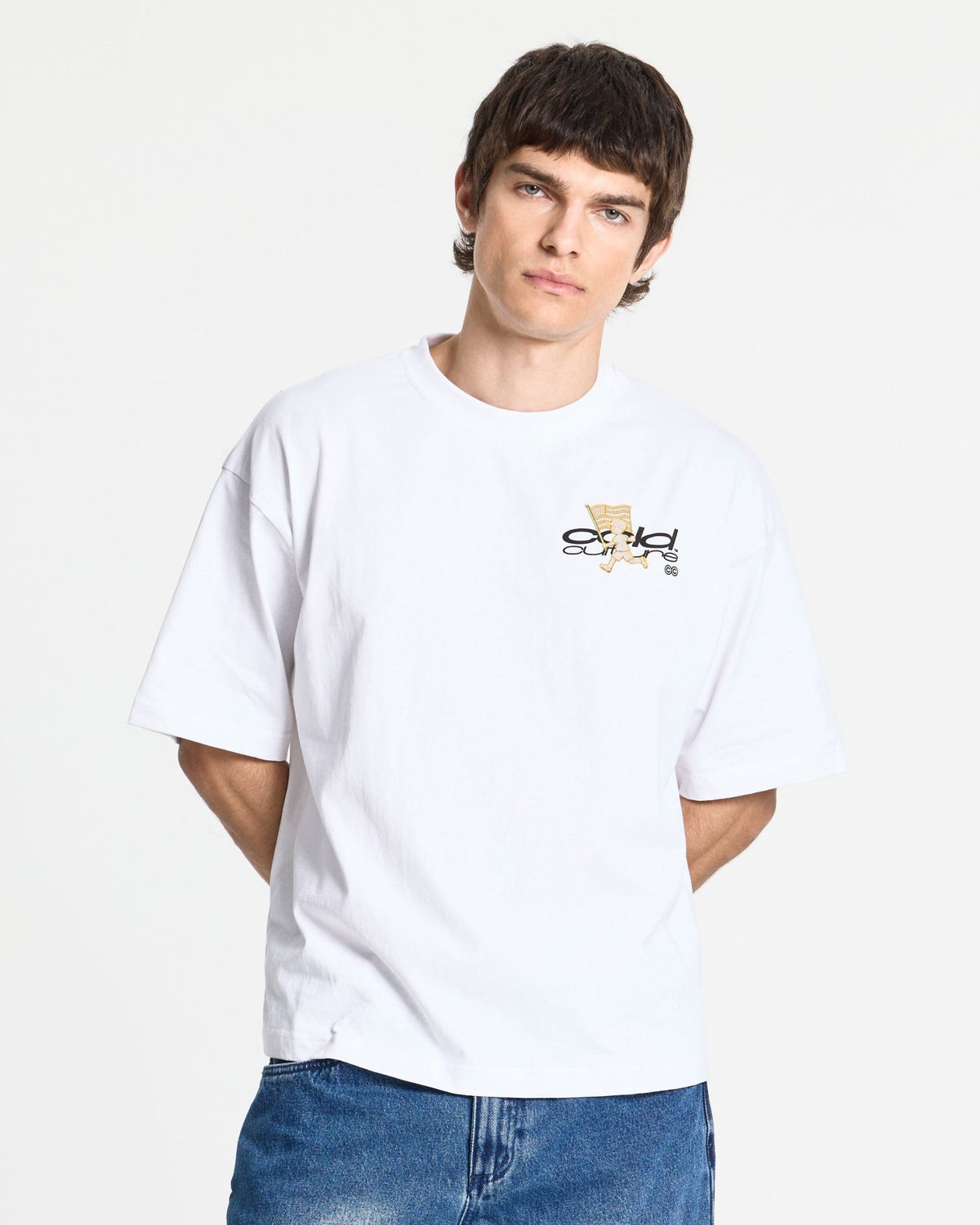 GOLD PARADE TEE WHITE - Cold Culture