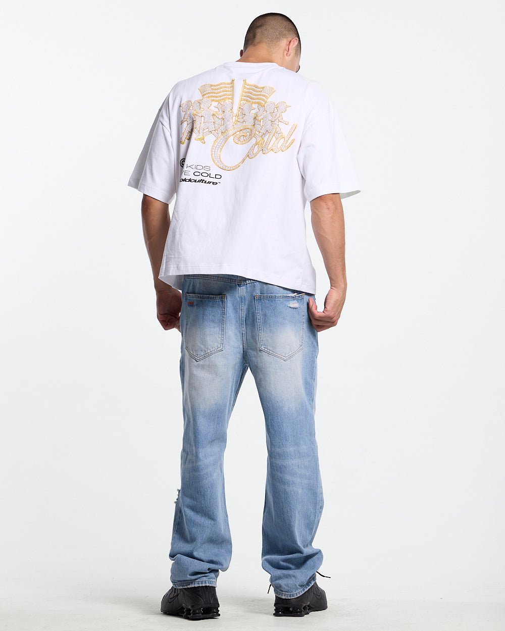 GOLD PARADE TEE WHITE - Cold Culture