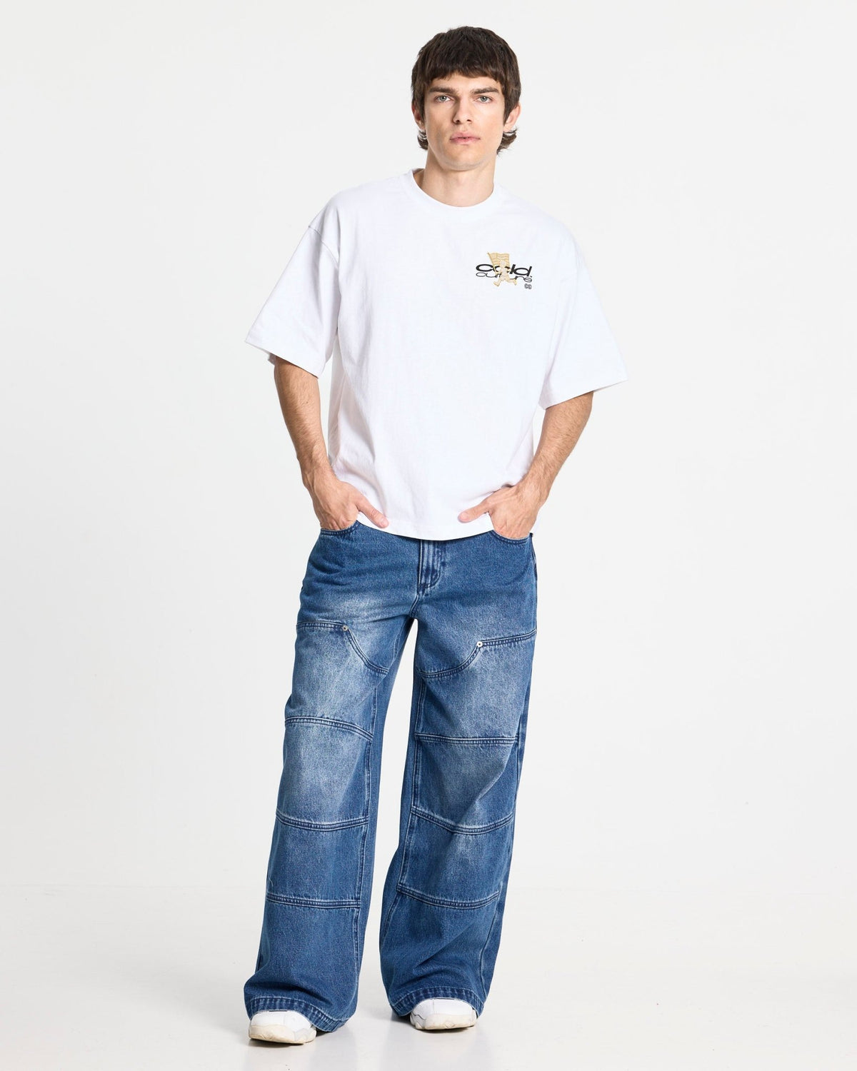 GOLD PARADE TEE WHITE - Cold Culture