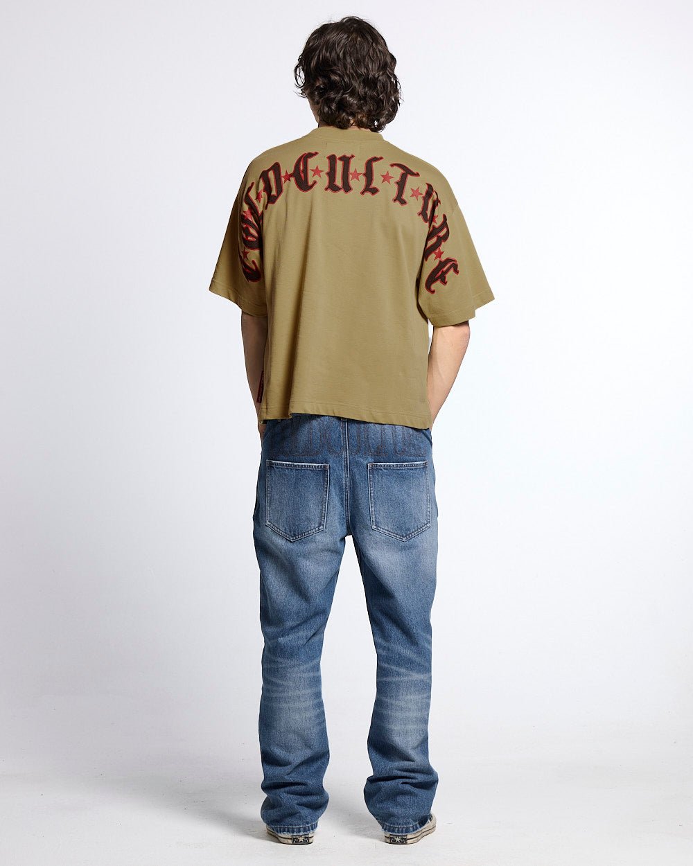 GOTHIC CURVED TEE GREEN - Cold Culture