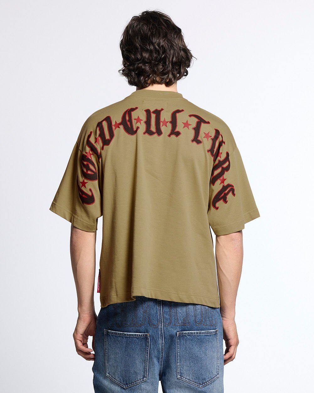 GOTHIC CURVED TEE GREEN - Cold Culture