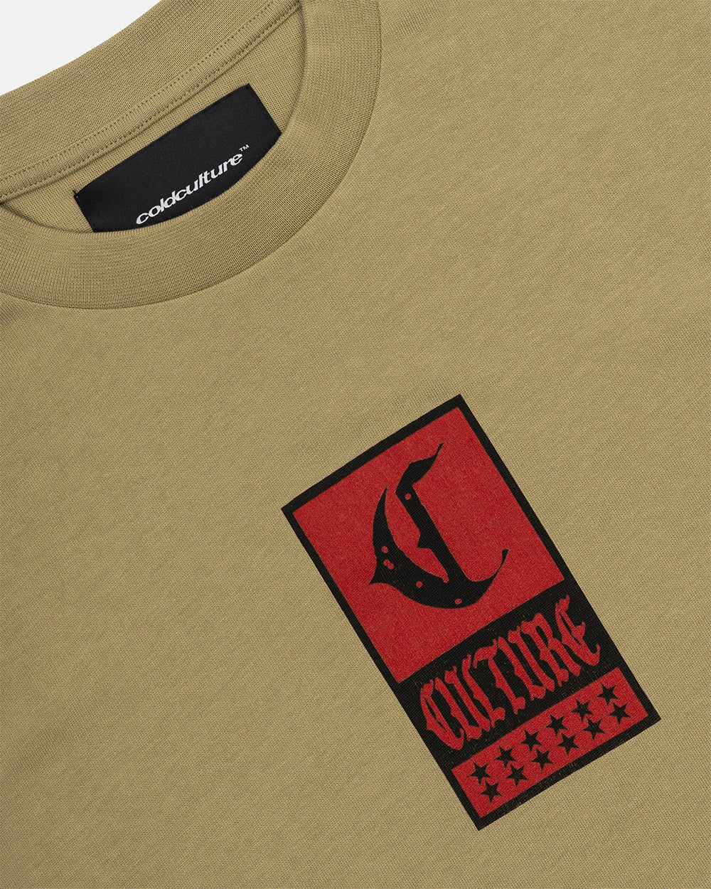 GOTHIC CURVED TEE GREEN - Cold Culture
