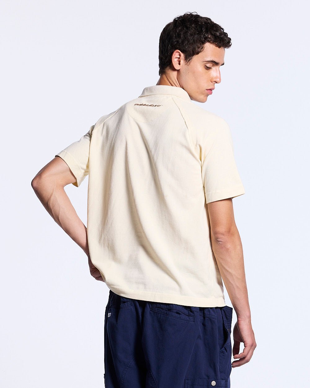 GOTHIC DISTRESSED POLO BEIGE - Cold Culture