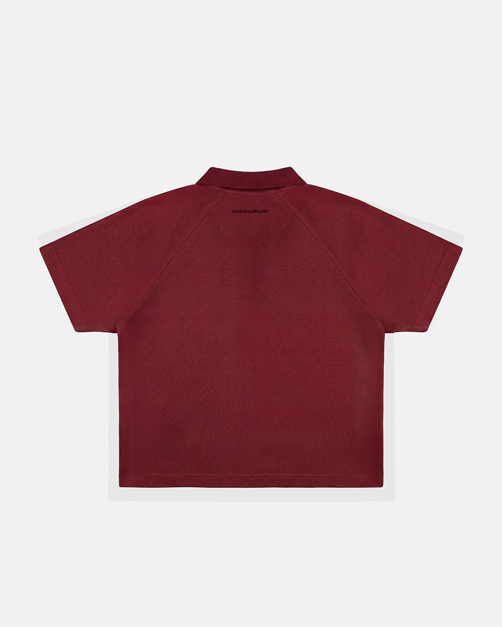 GOTHIC DISTRESSED POLO BURGUNDY - Cold Culture