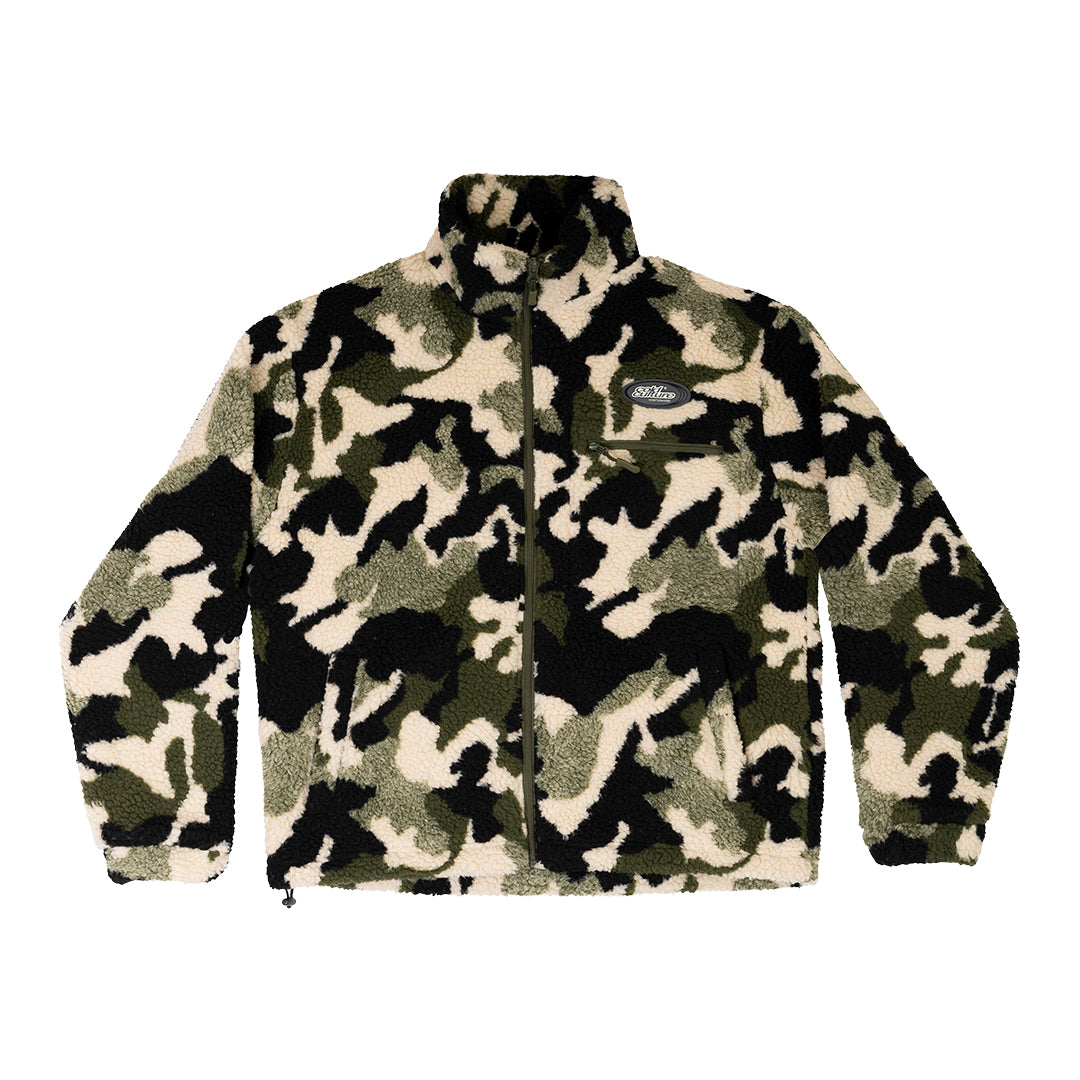 ABSTRACT FLEECE GREEN CAMO