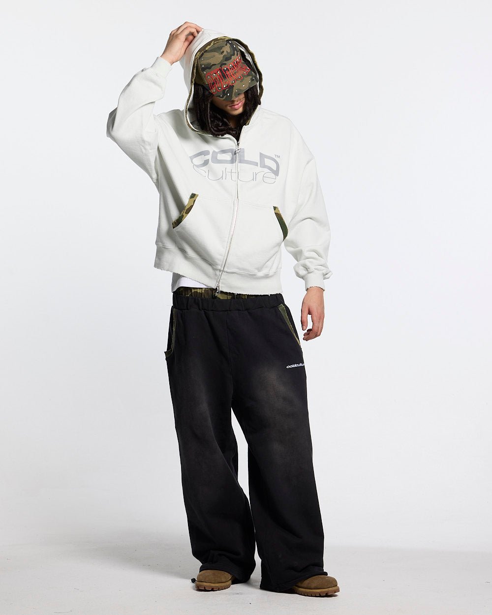 GREY OPS ZIP HOODIE LIGHT GREY - Cold Culture