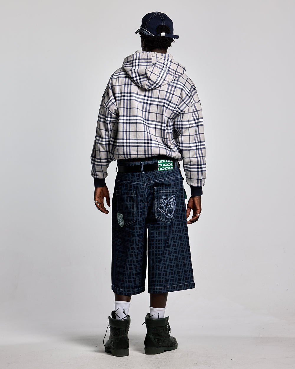 GRID JORTS TARTAN BLUE/GRAY - COLD CULTURE
