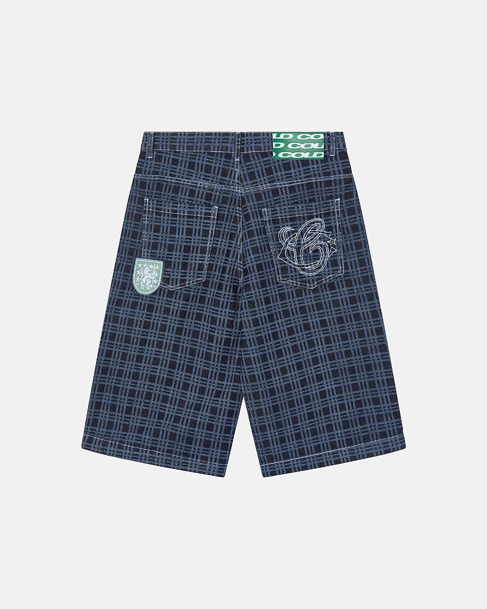 GRID JORTS TARTAN BLUE/GRAY - COLD CULTURE
