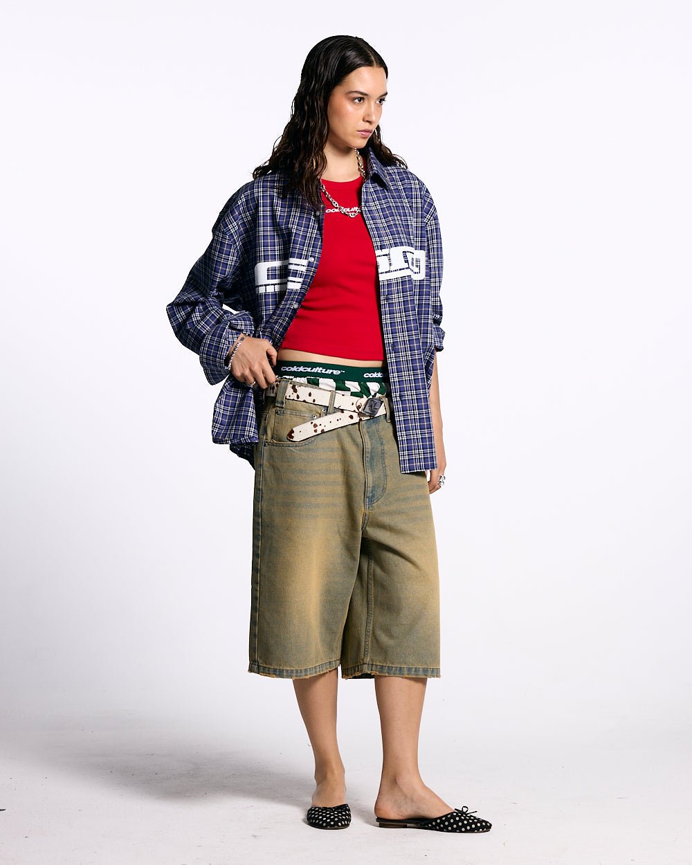 GRID SHIRT TARTAN DARK BLUE/GRAY - COLD CULTURE