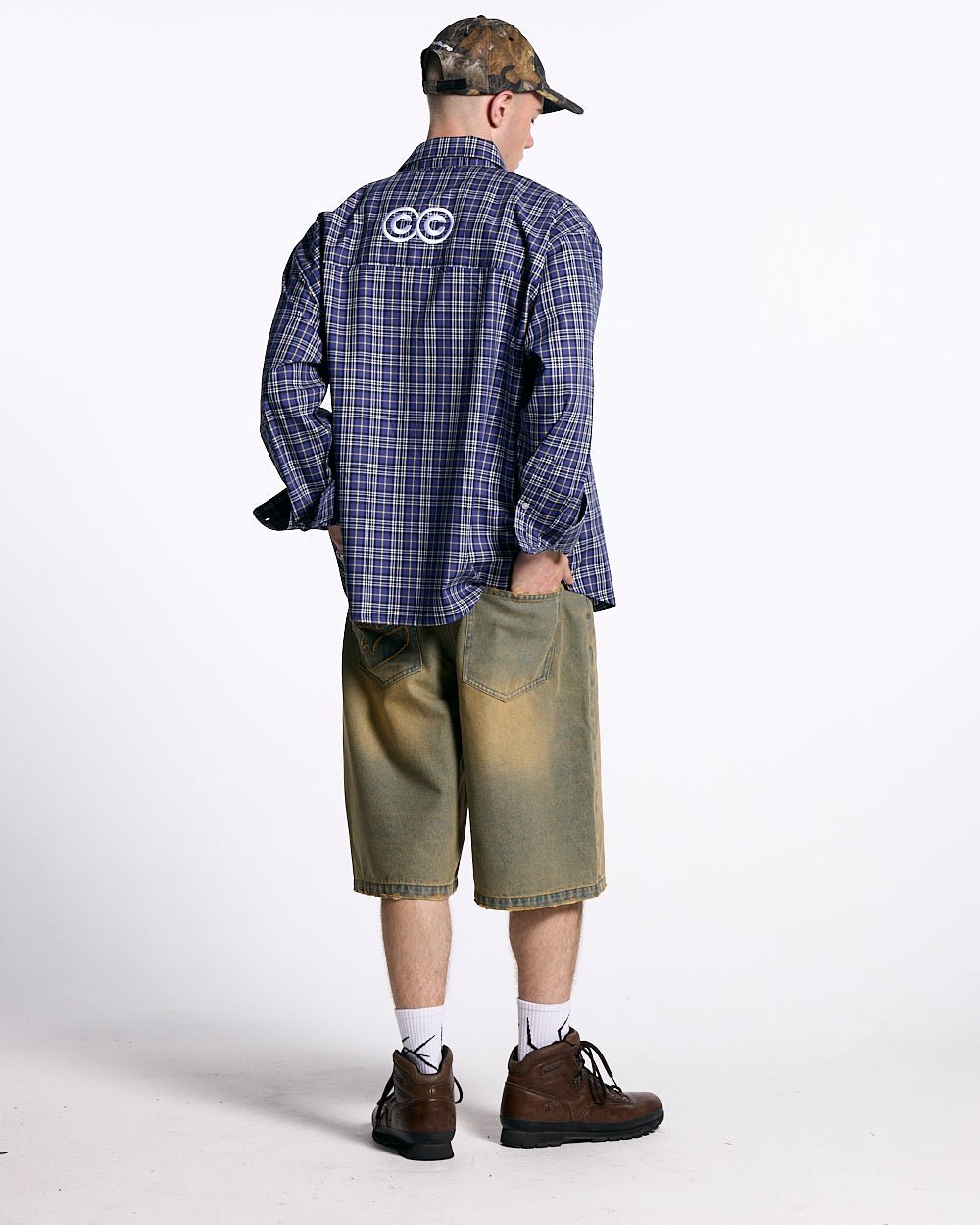GRID SHIRT TARTAN DARK BLUE/GRAY - COLD CULTURE