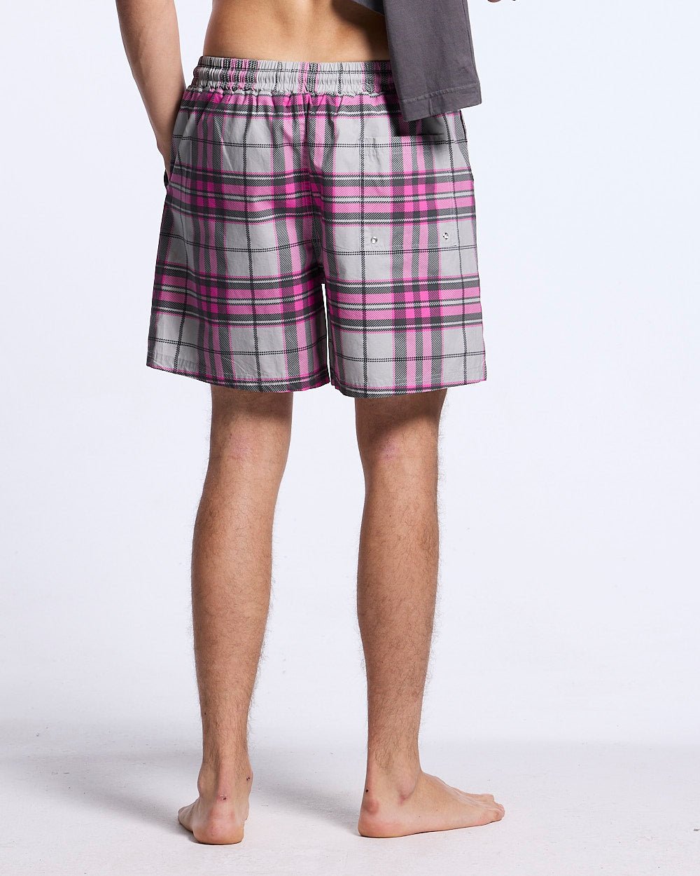 GRID SWIMSHORTS PINK - Cold Culture