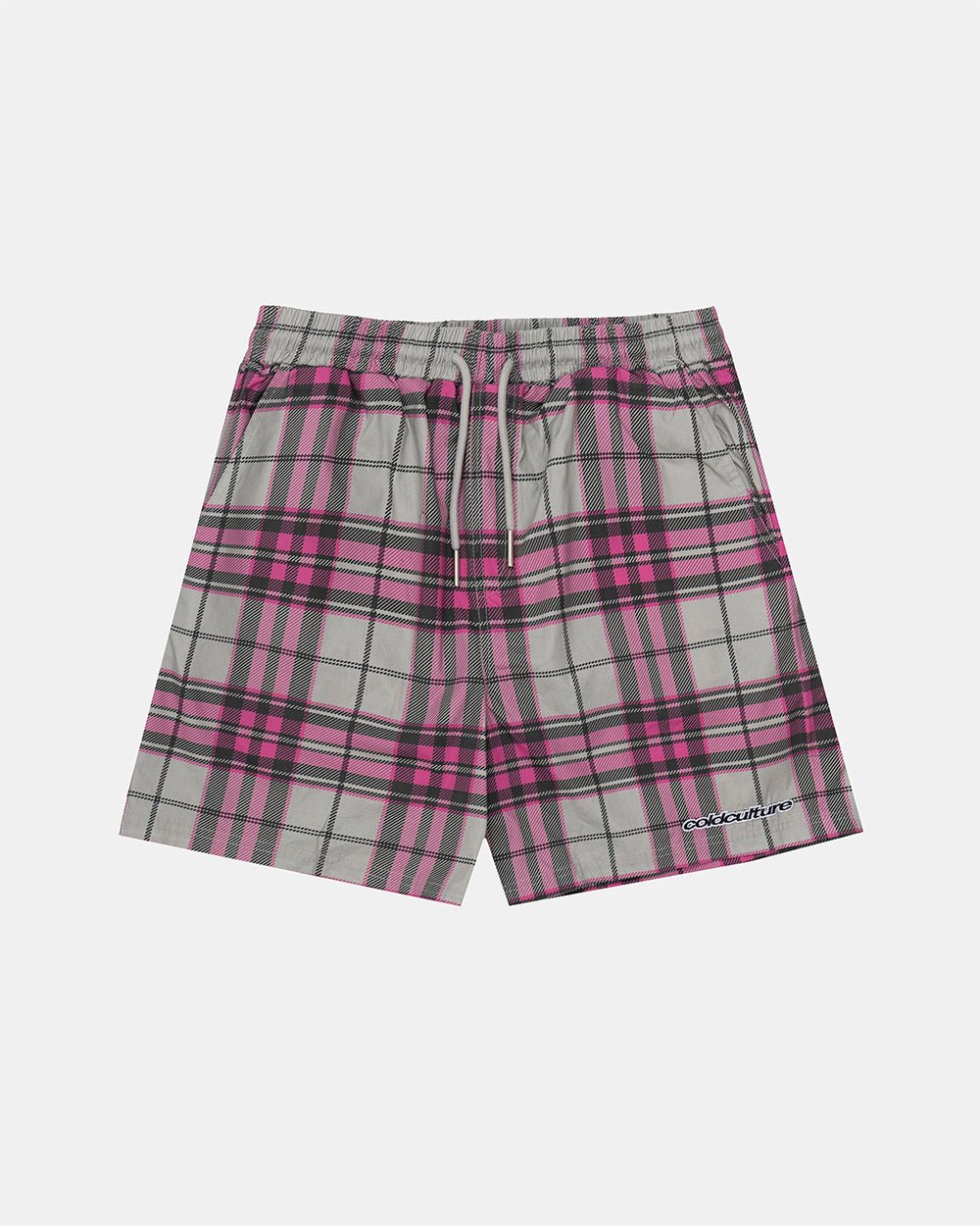 GRID SWIMSHORTS PINK - Cold Culture