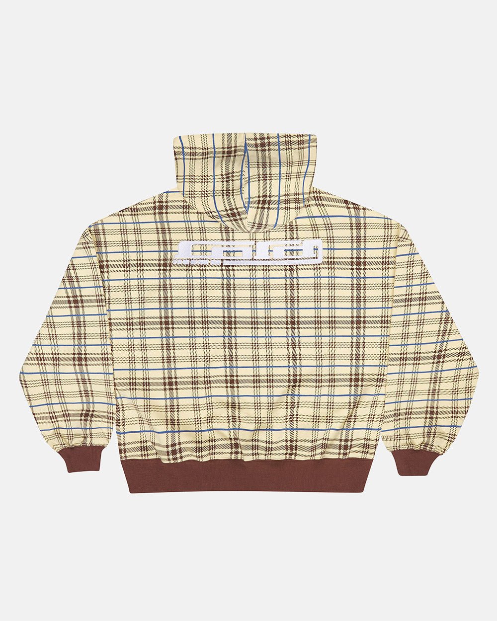 GRID ZIP HOODIE YELLOW & BROWN - Cold Culture