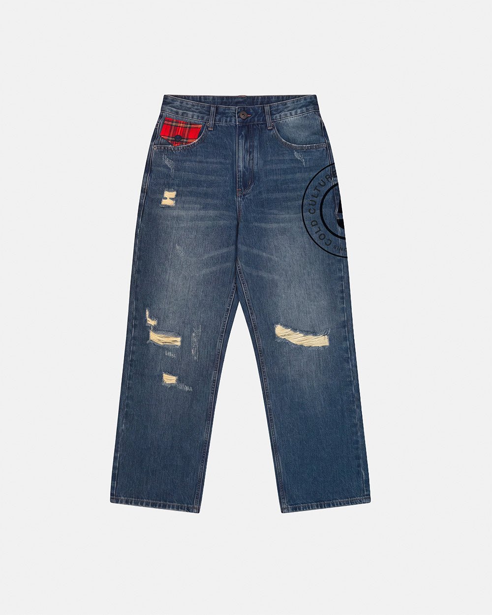 GRUNGE V1 PANTS DARK BLUE - Cold Culture