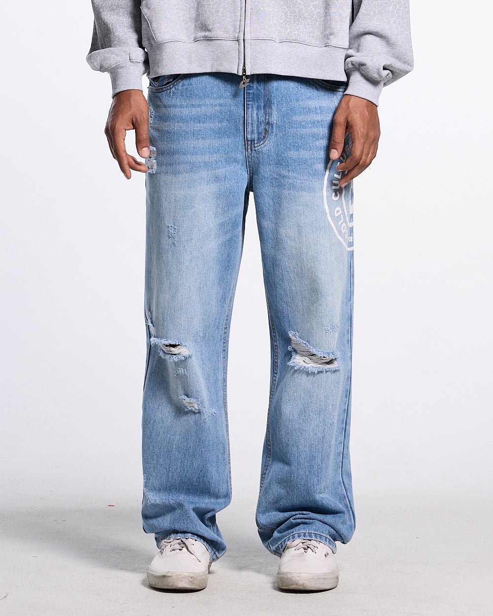GRUNGE V1 PANTS LIGHT BLUE - Cold Culture